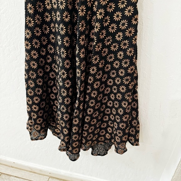 Salaam Black Daisy Tank Sleeveless Ruffle Flowy Boho Dress Size S - Picture 5 of 14
